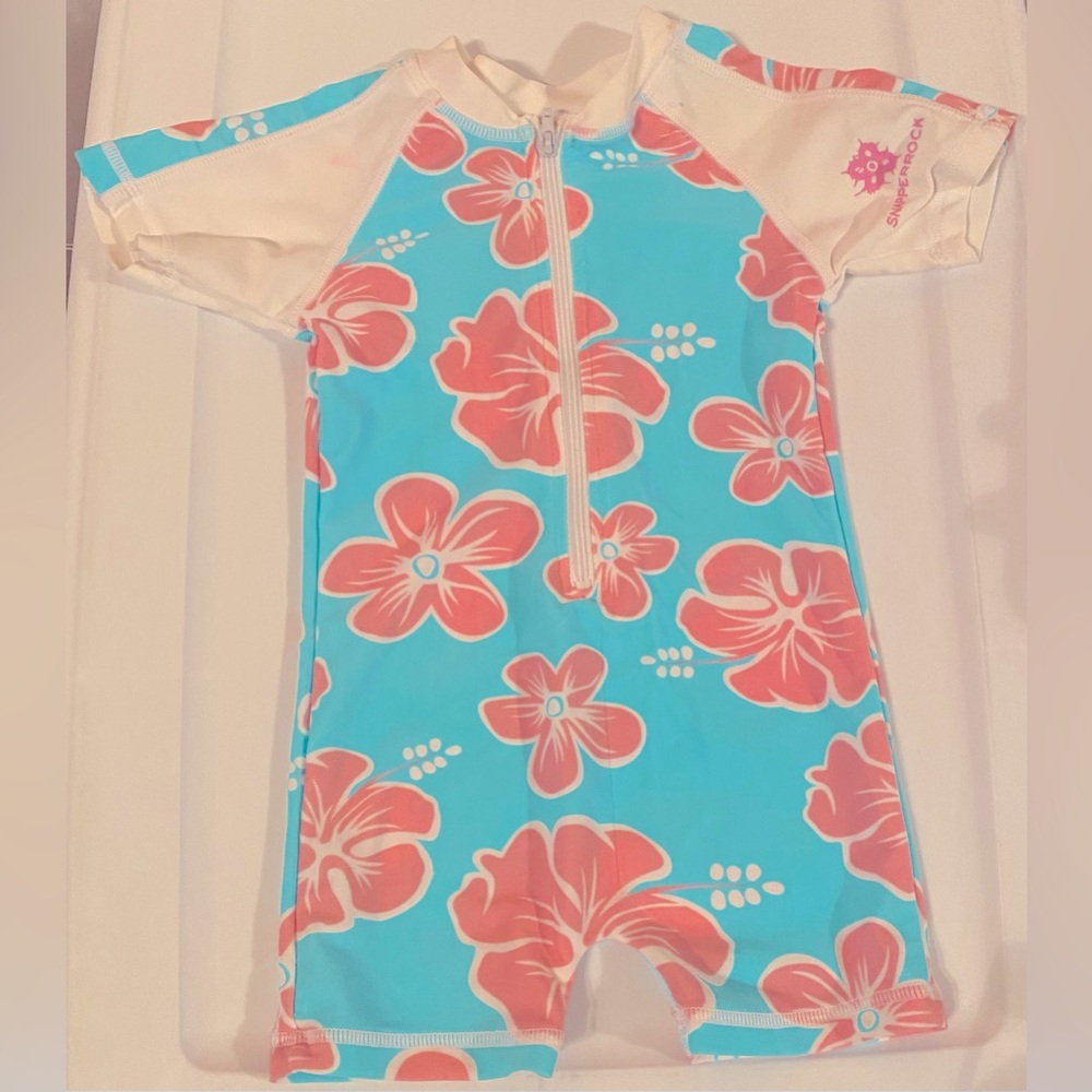 Scuba Floral Swimsuit w/ Zipper
